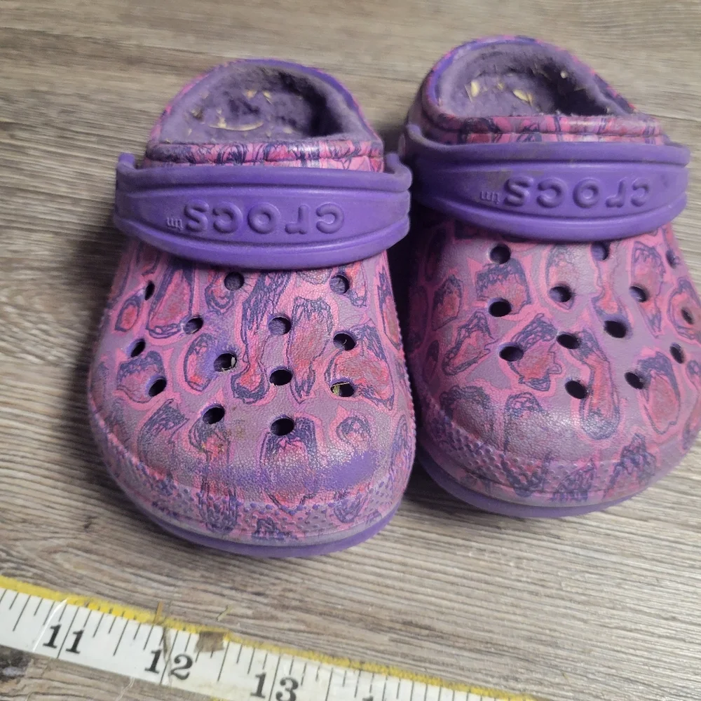 Crocs Children's Pink & Purple Lined Toddler Size‎ 6